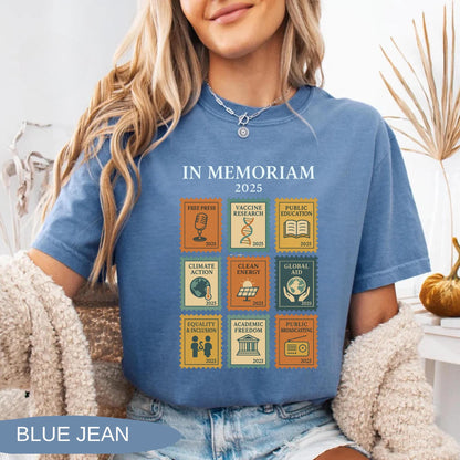 Pro Democracy Shirt, Anti Fascism Tee, Resist Protest Top, Liberal Political Graphic Tee, Comfort Colors® Activism Shirt, Retro In Memoriam
