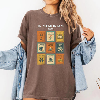 Pro Democracy Shirt, Anti Fascism Tee, Resist Protest Top, Liberal Political Graphic Tee, Comfort Colors® Activism Shirt, Retro In Memoriam
