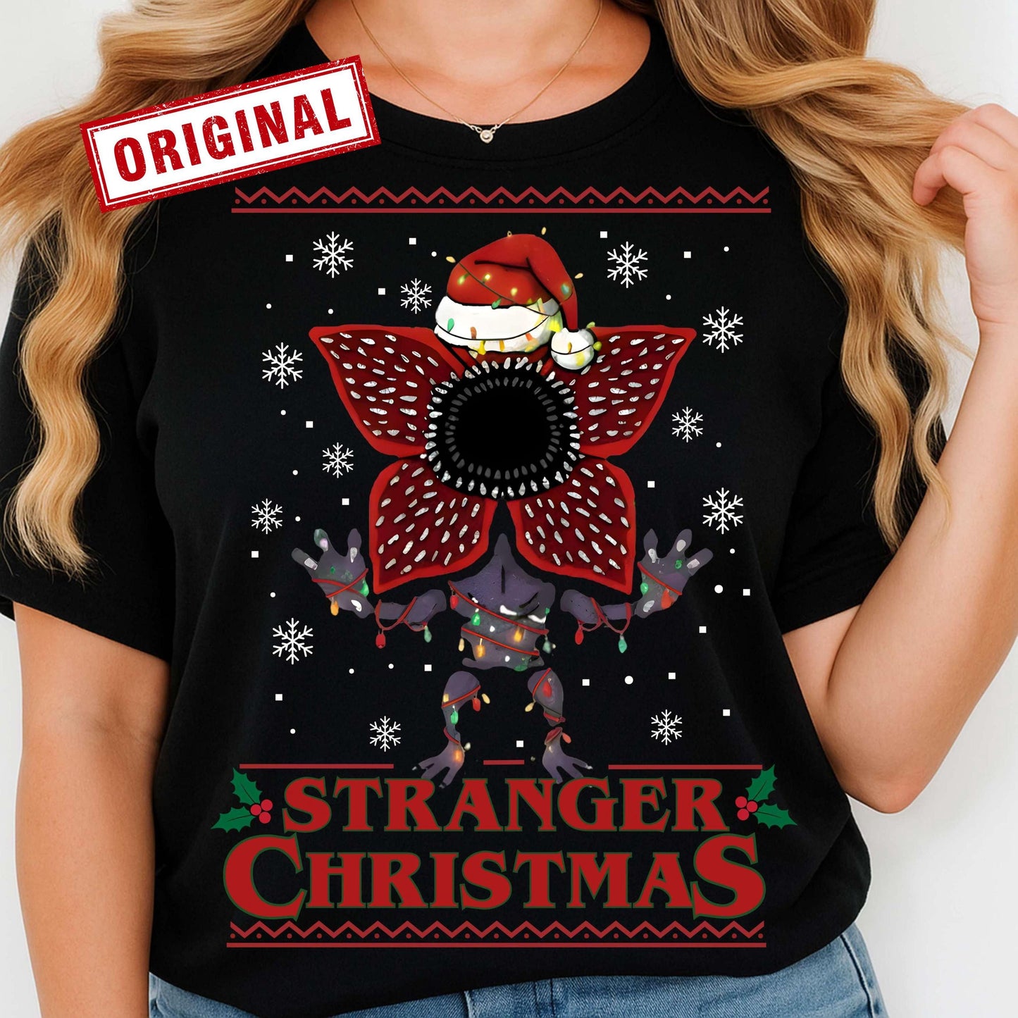 Stranger Christmas Shirt, Merry Upside Down Xmas Jumper, Retro 80s Hoodie, Funny Holiday T-Shirt & Mug, Sci-Fi Christmas Things Fans Top