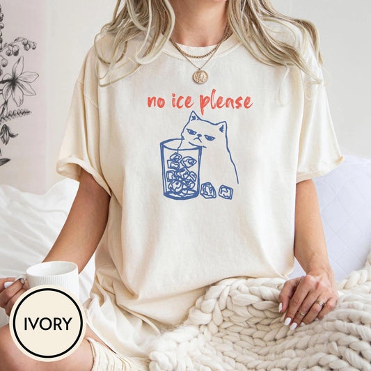 No Ice Shirt with Cat, Pro Immigration Shirt, Abolish ICE TShirt, Anti ICE Political Shirt, Social Justice Shirt, Fuck ICE, Feminist Shirt