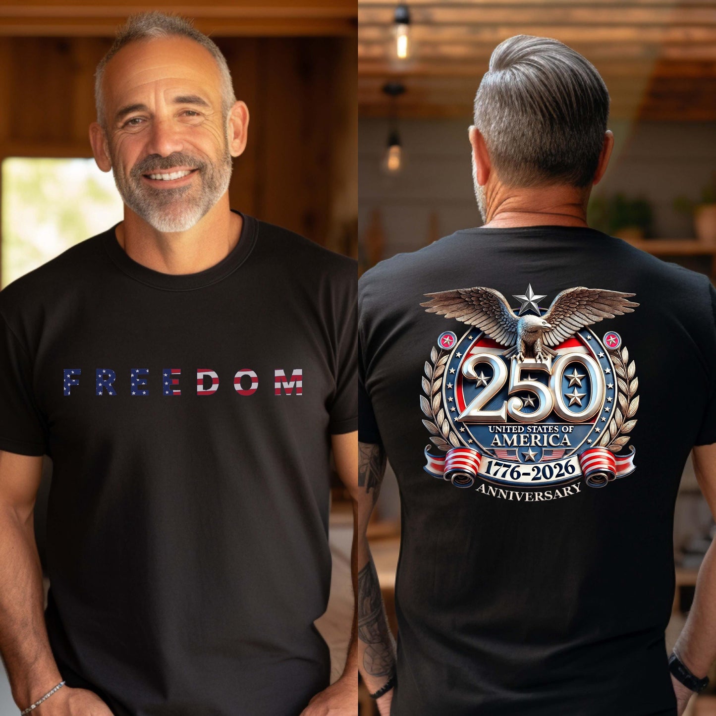 Freedom 250th Anniversary Shirt, Sweatshirt & Hoodie, USA 250 Years Independence Apparel, 1776–2026 America Anniversary, Patriotic Freedom