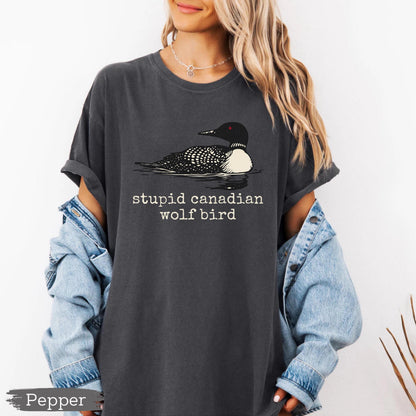 Stupid Canadian Wolf Bird Shirt, Heated Rivalry Tee, Hockey Fan Shirt, Gay Sport Shirt, Team Spirit Graphic Design