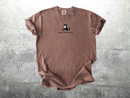 Funny Cat Meme Shirt, Rage Consumes Me, Oversize, Women, Mens, Cat Comfort Colors T-shirt