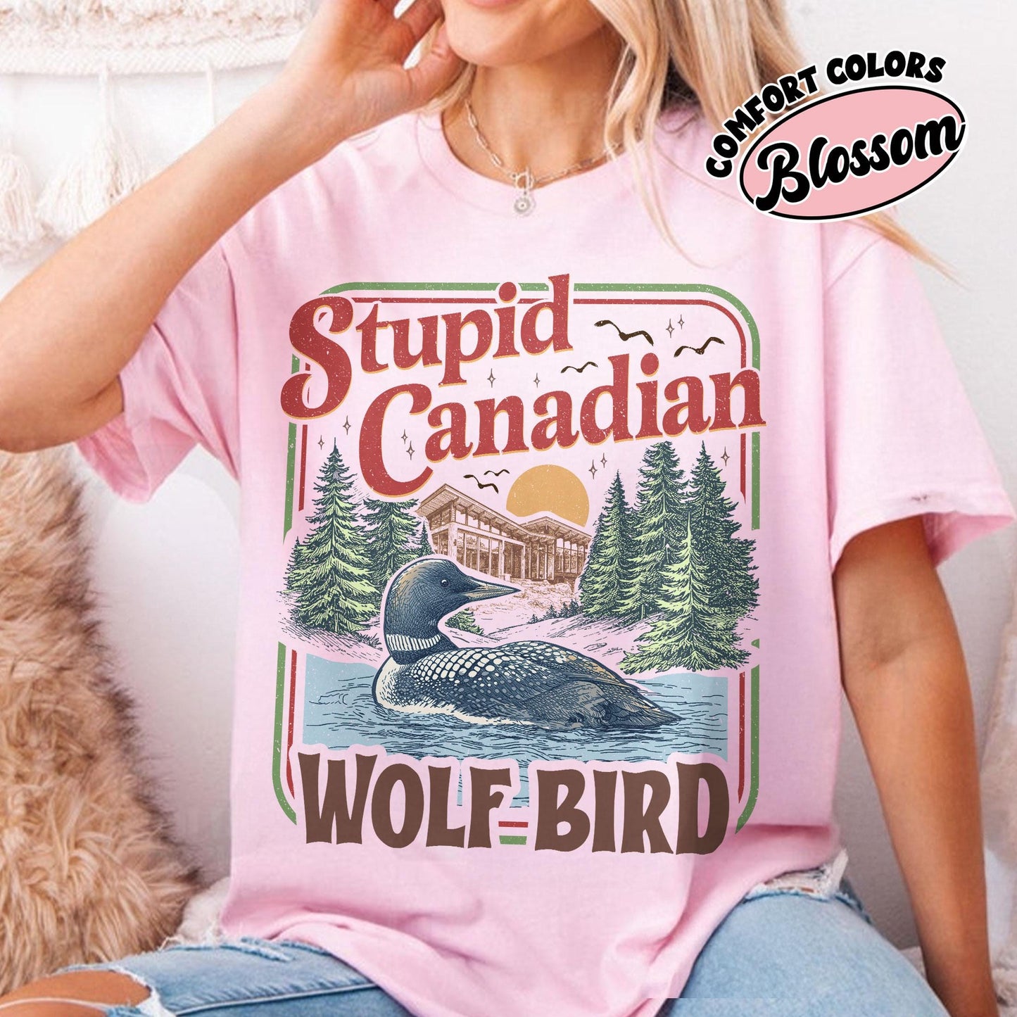 Stupid Canadian Wolf Bird Comfort Colors Shirt, Heated Rivalry Inspired Shirt, Team Hollanov Tee