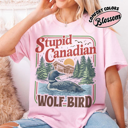Stupid Canadian Wolf Bird Comfort Colors Shirt, Heated Rivalry Inspired Shirt, Team Hollanov Tee