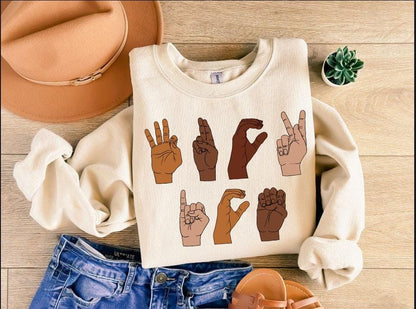 F*ck ICE Hand Sign Language tShirt, Anti Trump Sweatshirt, Anti ICE Tee, Immigration Hoodie, Chinga La Migra Shirt Gift, Activism Sweater