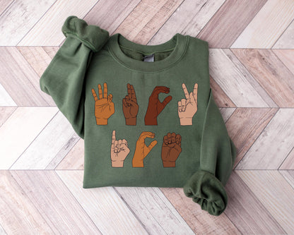 F*ck ICE Hand Sign Language tShirt, Anti Trump Sweatshirt, Anti ICE Tee, Immigration Hoodie, Chinga La Migra Shirt Gift, Activism Sweater