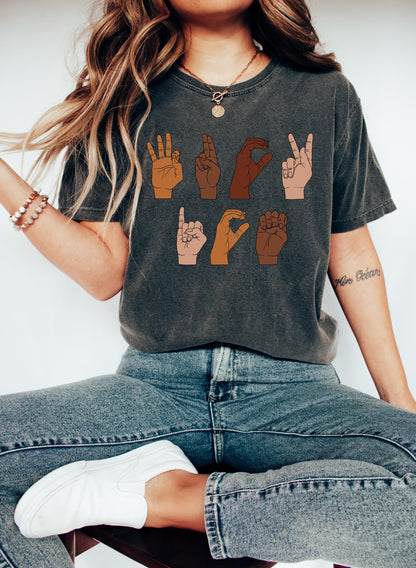F*ck ICE Hand Sign Language tShirt, Anti Trump Sweatshirt, Anti ICE Tee, Immigration Hoodie, Chinga La Migra Shirt Gift, Activism Sweater