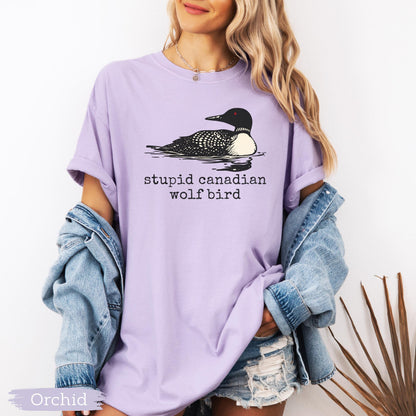 Stupid Canadian Wolf Bird Shirt, Heated Rivalry Tee, Hockey Fan Shirt, Gay Sport Shirt, Team Spirit Graphic Design