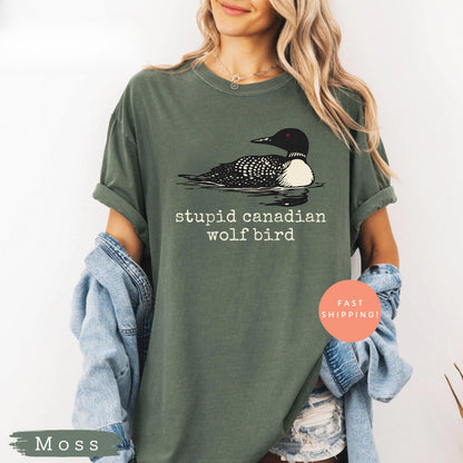 Stupid Canadian Wolf Bird Shirt, Heated Rivalry Tee, Hockey Fan Shirt, Gay Sport Shirt, Team Spirit Graphic Design