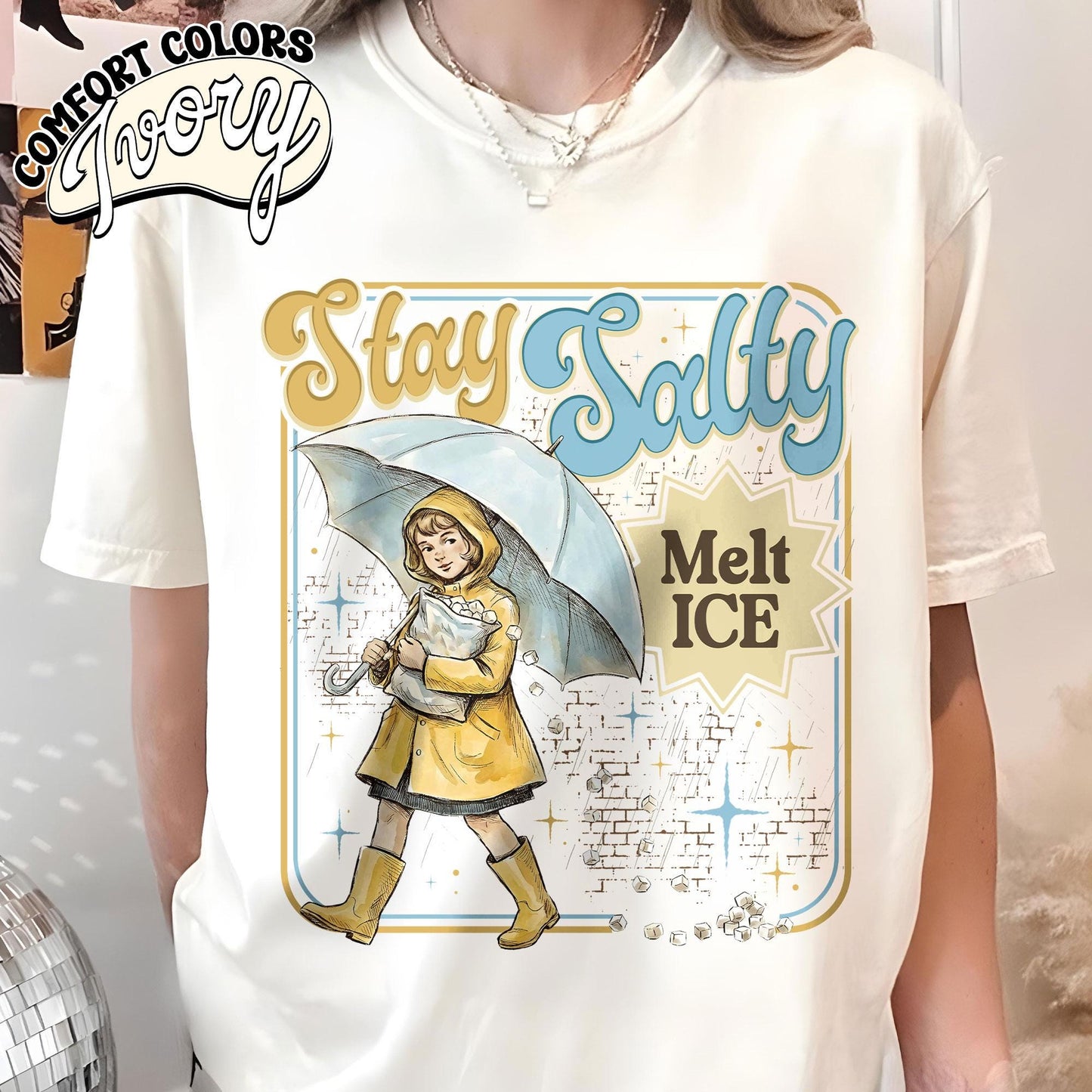Subtle Anti Ice Stay Salty Protest T-Shirt, Keep Ice Out, Pro Immigration, Anti Trump Shirt, Melt Ice Shirt