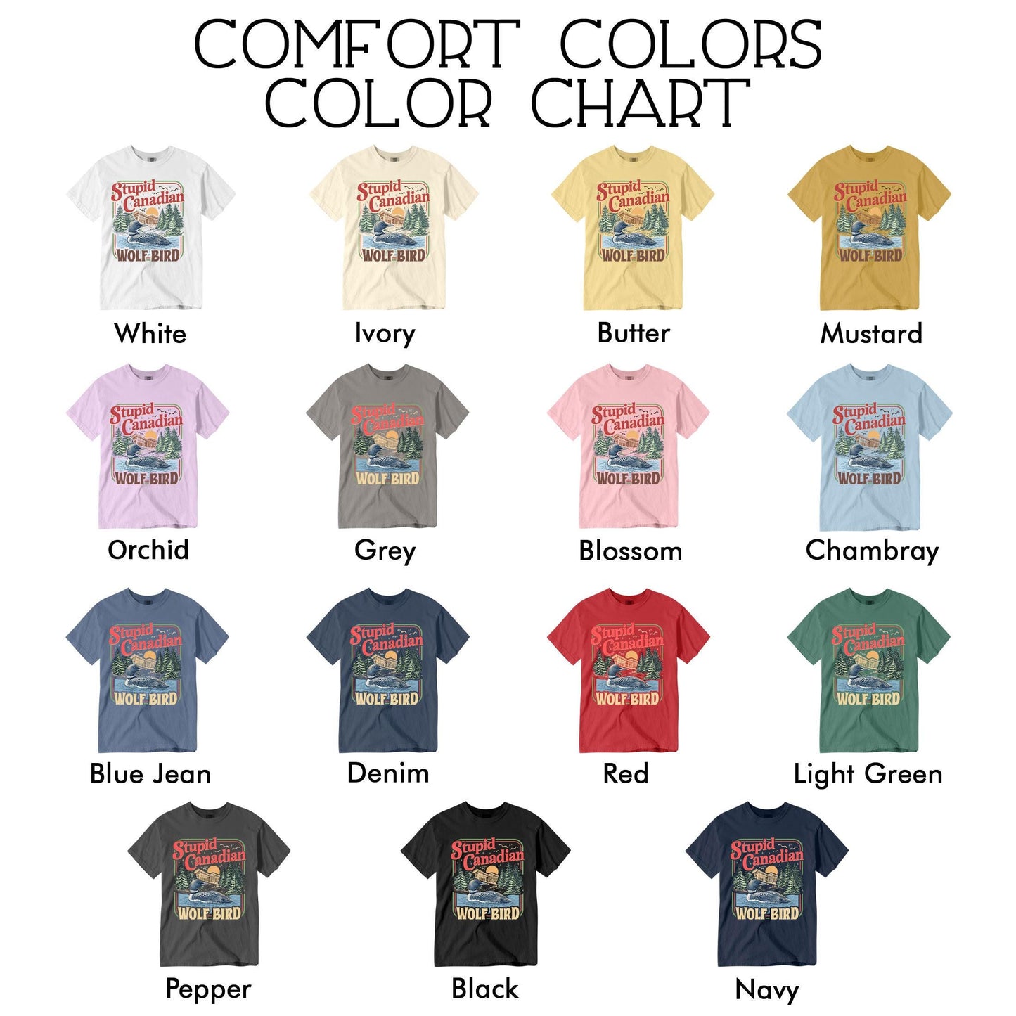 Stupid Canadian Wolf Bird Comfort Colors Shirt, Heated Rivalry Inspired Shirt, Team Hollanov Tee