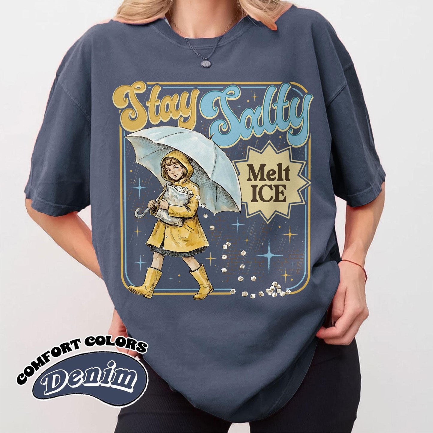 Subtle Anti Ice Stay Salty Protest T-Shirt, Keep Ice Out, Pro Immigration, Anti Trump Shirt, Melt Ice Shirt