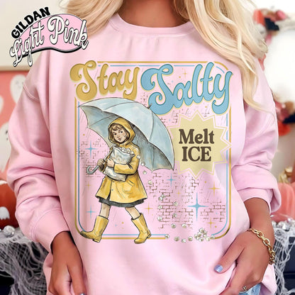 Subtle Anti Ice Stay Salty Protest T-Shirt, Keep Ice Out, Pro Immigration, Anti Trump Shirt, Melt Ice Shirt