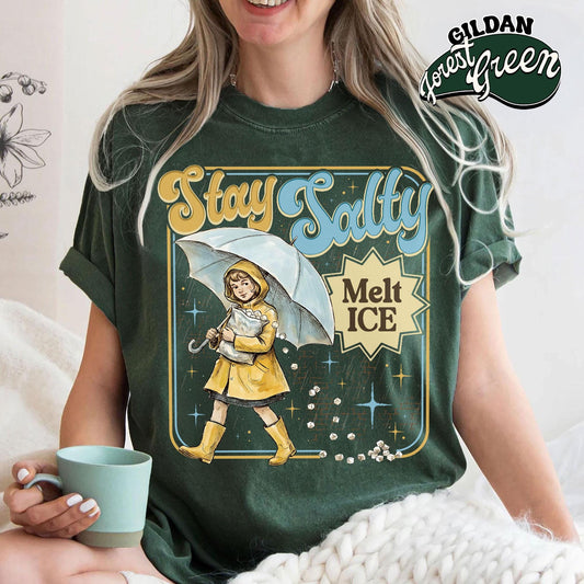 Subtle Anti Ice Stay Salty Protest T-Shirt, Keep Ice Out, Pro Immigration, Anti Trump Shirt, Melt Ice Shirt