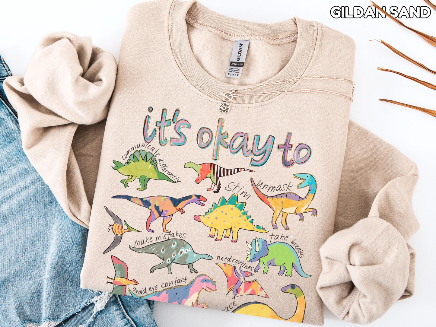 It’s Ok To Be Different Autism Dinosaur Shirt Autism Awareness Shirt Autism Mom Shirt Special Education Teacher Tee Neurodiversity Shirt