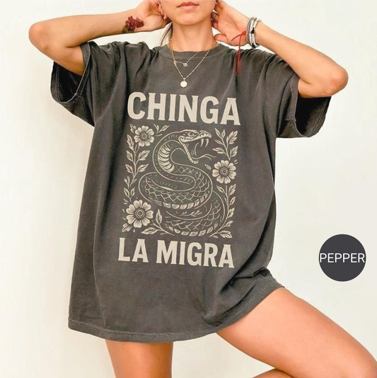 Immigrant Rights Shirt Chinga La Migra Anti Trump Comfort Colors Abolish ICE Anti Fascism Chinga tu Migra Resist Protest Activist Gift