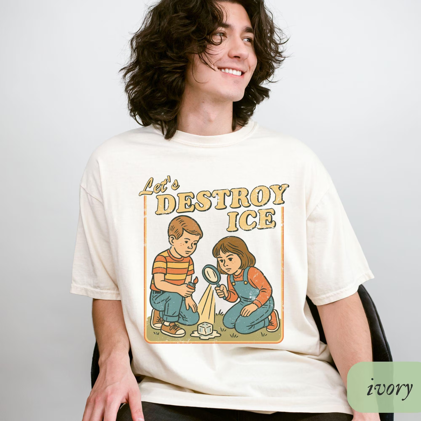 Let's Destroy Ice Shirt, Fuck ICE T-Shirt, Subtle Abolish ICE Comfort Colors Tee, Pro Immigration Ally, Human Rights Anti Trump FDT Protest