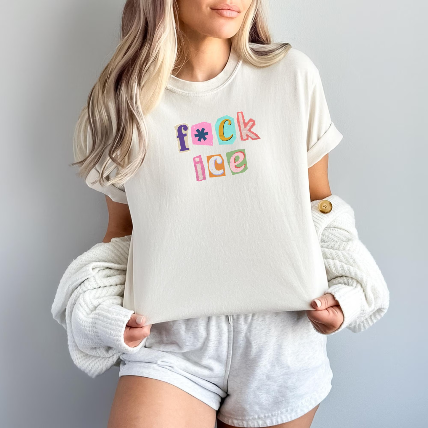 F*ck Ice Magazine Letters Unisex Comfort Colors Tee, Anti Trump Shirt, Anti Maga, FDT, Protect Immigrants, No Human Is Illegal, Leftist