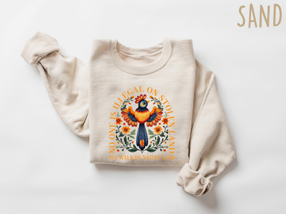 No One Is Illegal On Stolen Land Shirt, Social Justice Shirt, Anti Racism Shirt, Activist Protest Shirt, Native American Shirt, Equality Tee