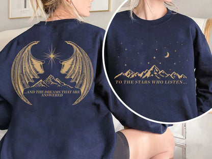 To The Stars Who Listen And The Dreams That Are Answered Shirt, Velaris City Of Starlight Shirt,The Night Court Shirt,SJM Shirt,ACOTAR Shirt
