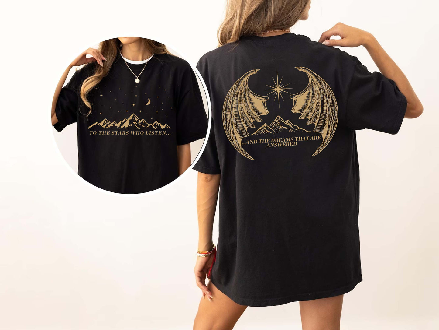 To The Stars Who Listen And The Dreams That Are Answered Shirt, Velaris City Of Starlight Shirt,The Night Court Shirt,SJM Shirt,ACOTAR Shirt
