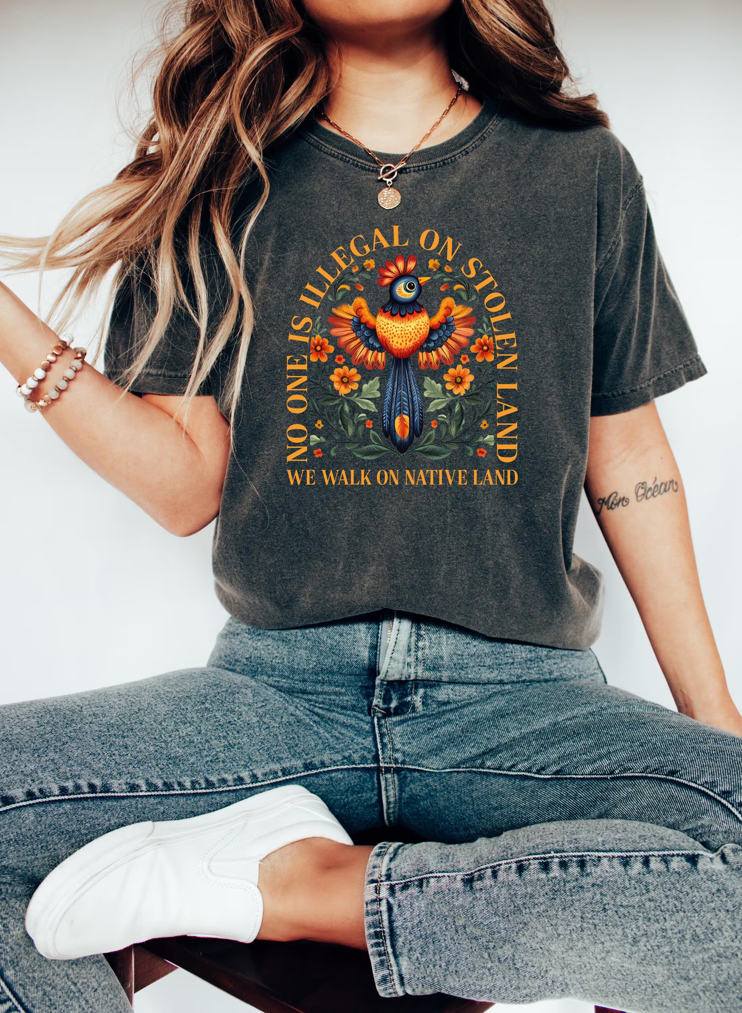 No One Is Illegal On Stolen Land Shirt, Social Justice Shirt, Anti Racism Shirt, Activist Protest Shirt, Native American Shirt, Equality Tee