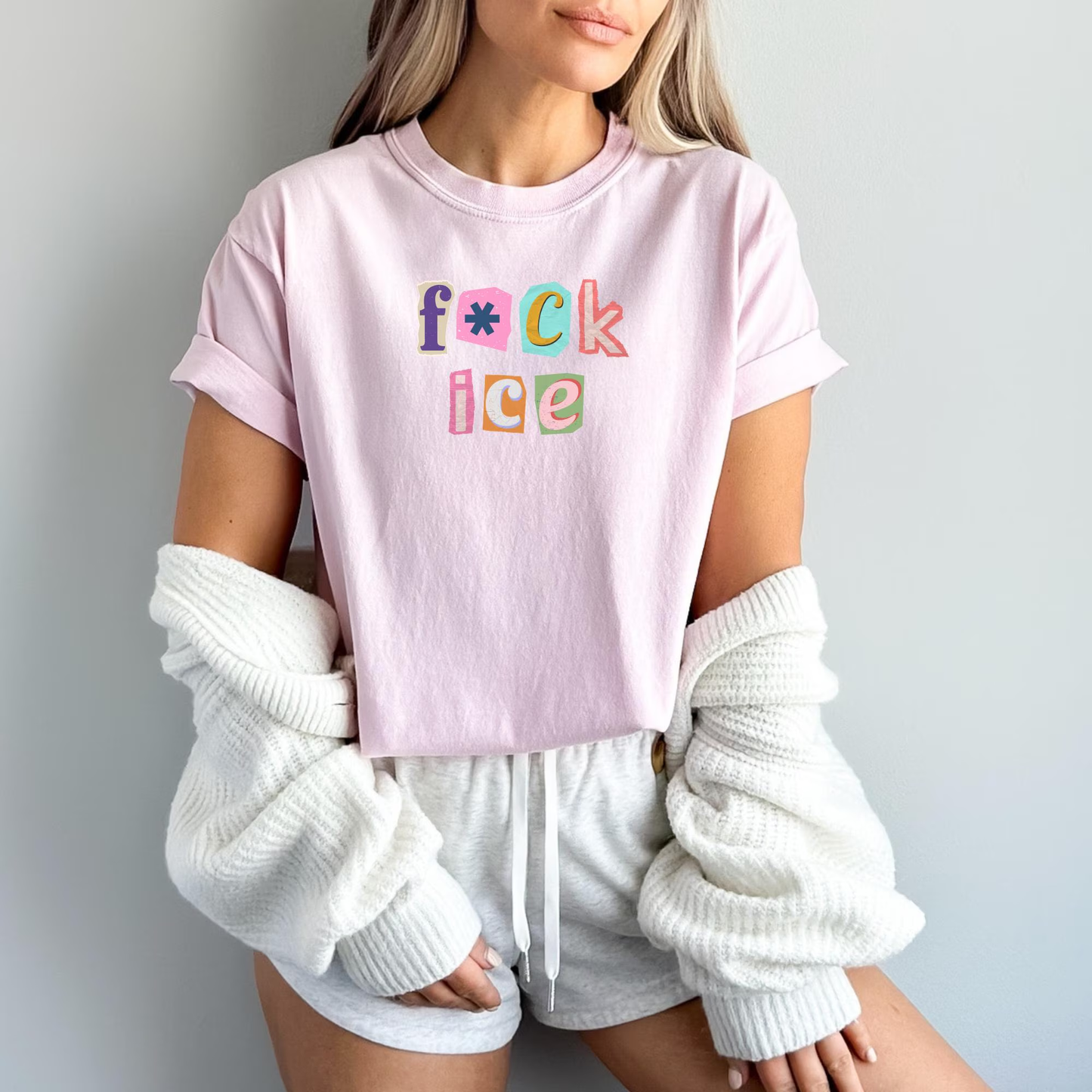 F*ck Ice Magazine Letters Unisex Comfort Colors Tee, Anti Trump Shirt, Anti Maga, FDT, Protect Immigrants, No Human Is Illegal, Leftist
