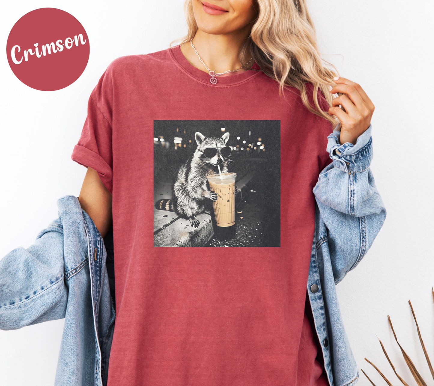 Retro Raccoon Drinking Iced Coffee Shirt, Funny Animal Meme Tee, Coffee Lover Raccoon Shirt, Unisex Graphic T Shirt