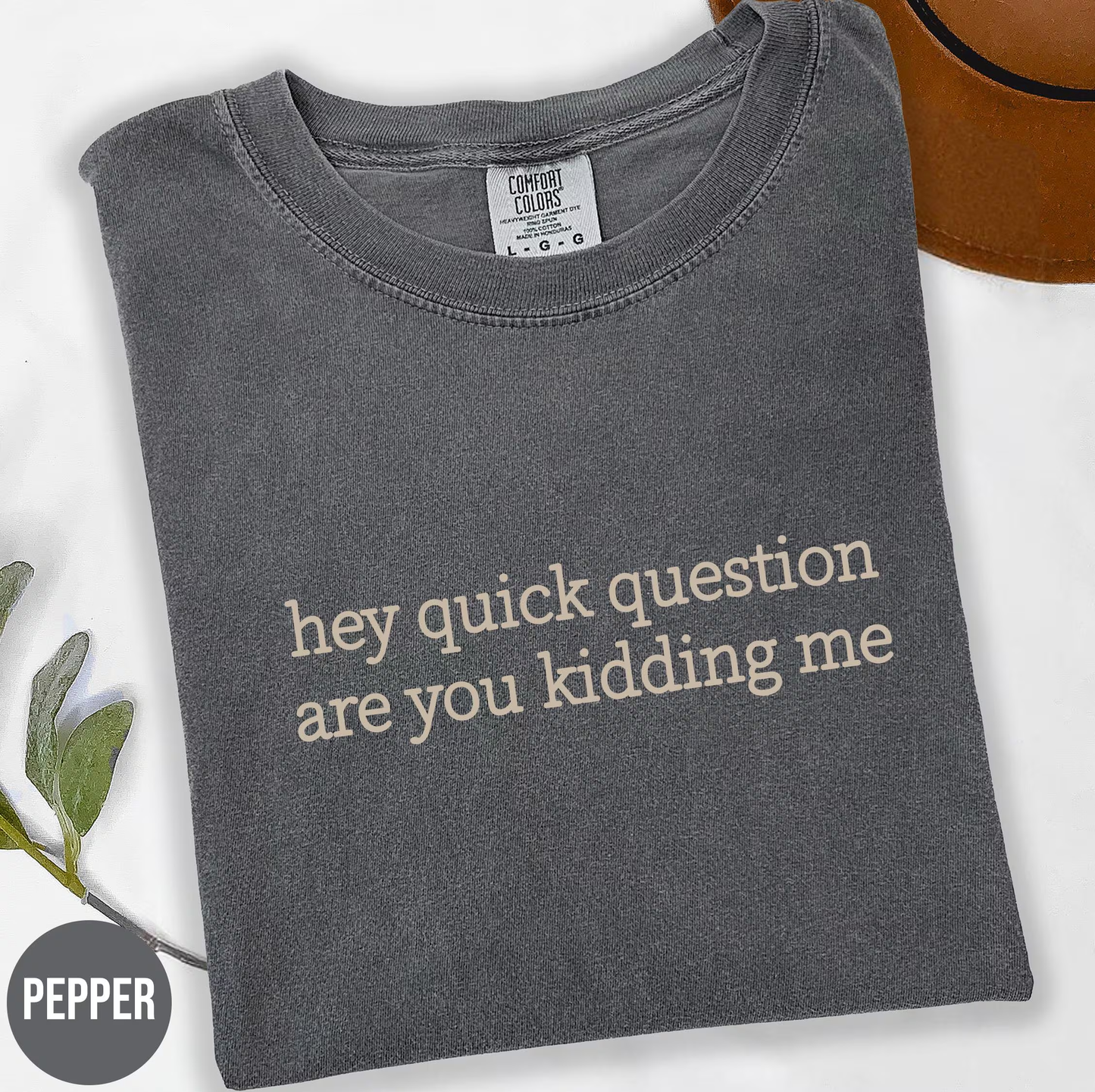 Comfort Colors® Hey Quick Question Are You Kidding Me Shirt, Sarcastic Tshirt, Funny Humor Shirt, Funny Meme Shirt, Mental Health Shirt