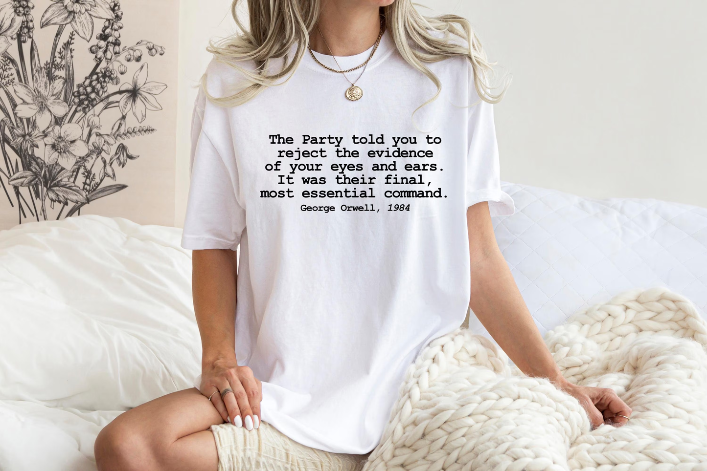 George Orwell 1984 Anti Trump Quote Shirt, Unisex Political Activist T-shirt, Social Justice, Protest Inequality Tee, Anti-Fascist Resist