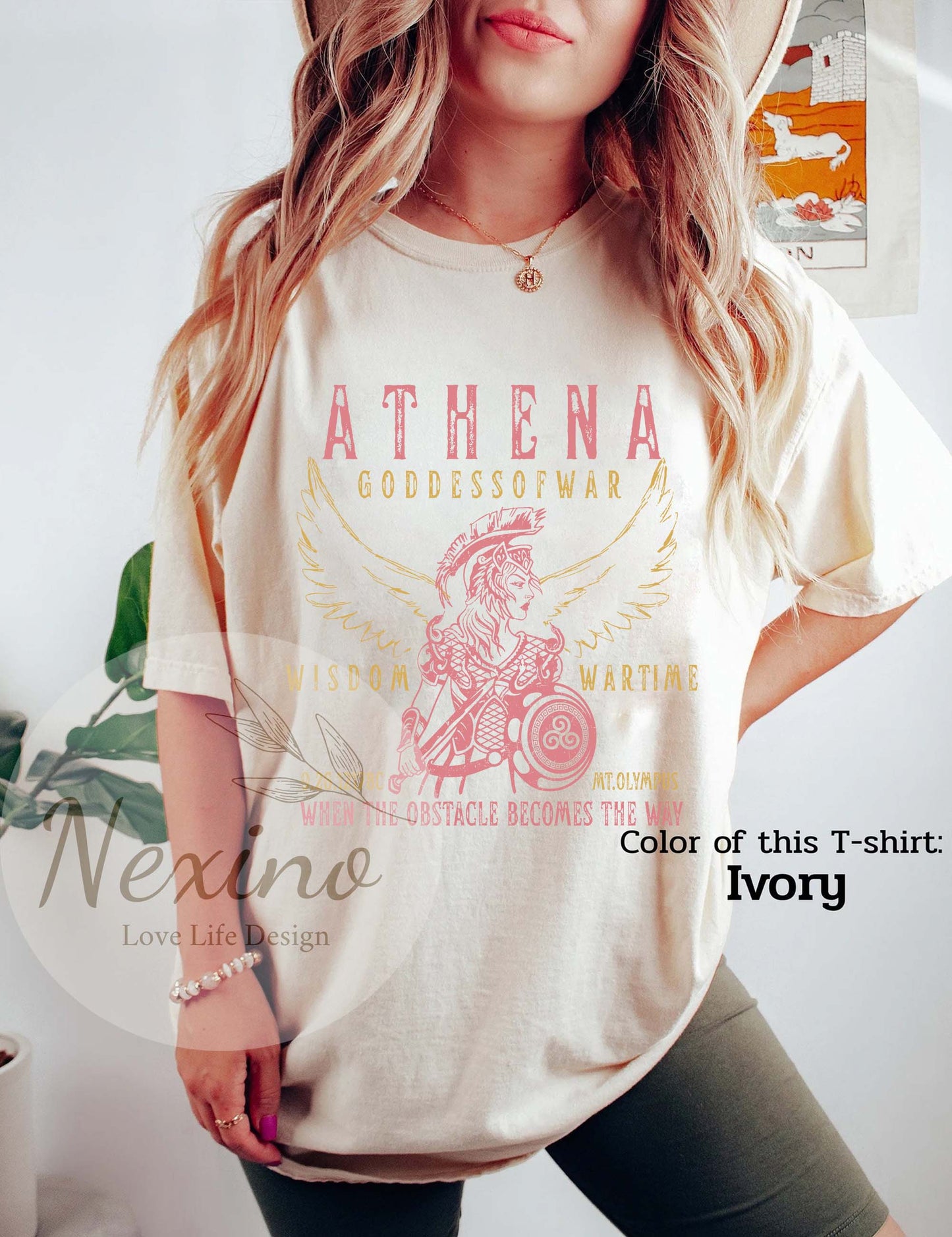 Athena Distressed Band Tee Greek Mythology sweater Goddess of War Women's Dark Academia Clothing Plus Size Academia clothing