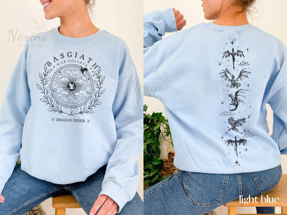 Fourth Wing Double-Sided Shirt, Rebecca Yoros Basgiath War College Shirt, Fourth Wing Shirt, Dragon Rider Shirt, Bookish Shirt, Vintage Basgiath War College Shirt