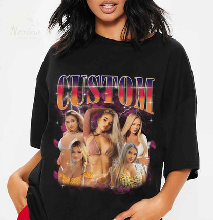 Custom Your Own Bootleg Tee, Retro Custom Bootleg Rap Tee, Custom Bootleg, Custom Your Photo, Insert Your Design, Vintage Graphic 90s Tshirt