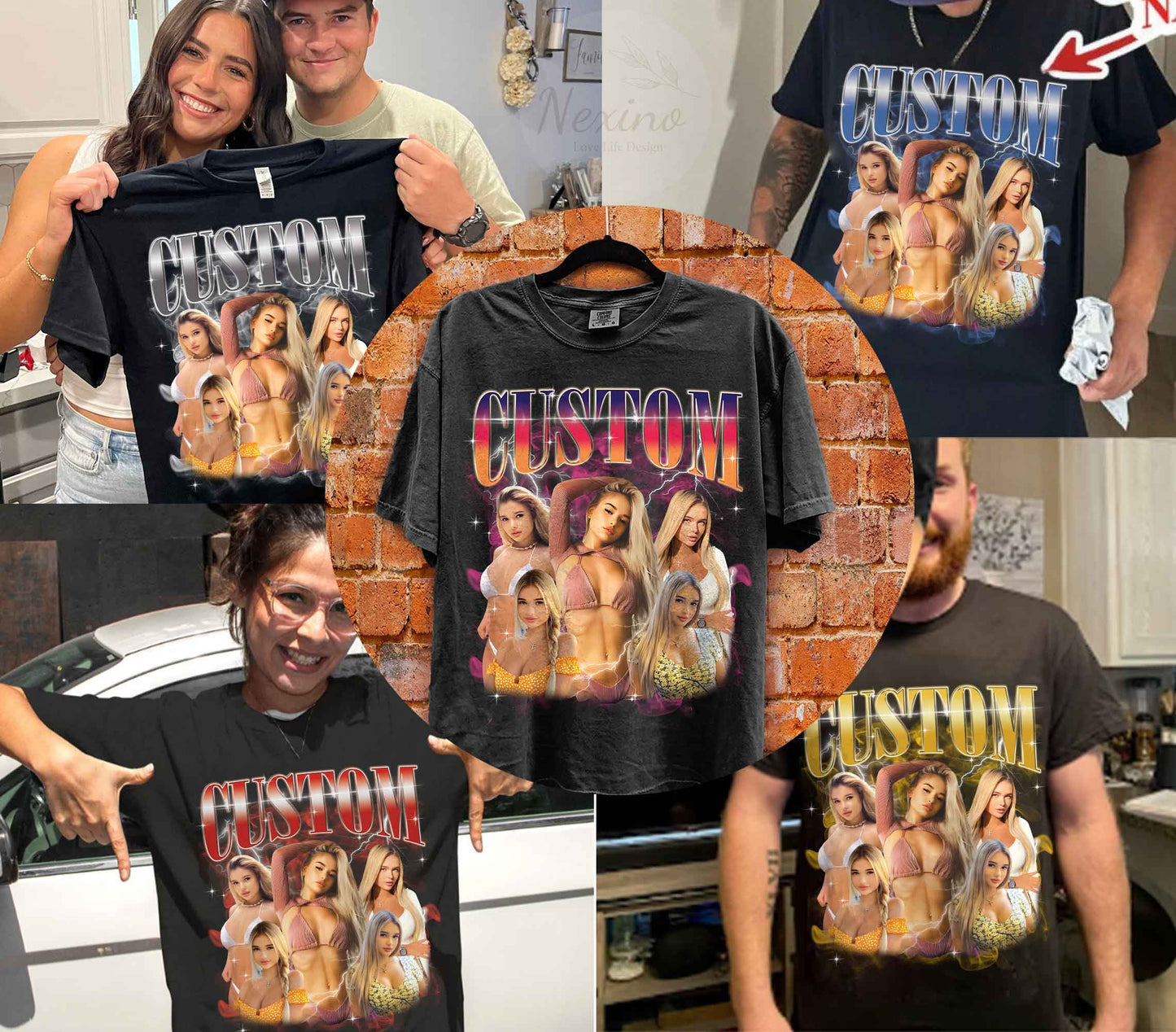 Custom Your Own Bootleg Tee, Retro Custom Bootleg Rap Tee, Custom Bootleg, Custom Your Photo, Insert Your Design, Vintage Graphic 90s Tshirt