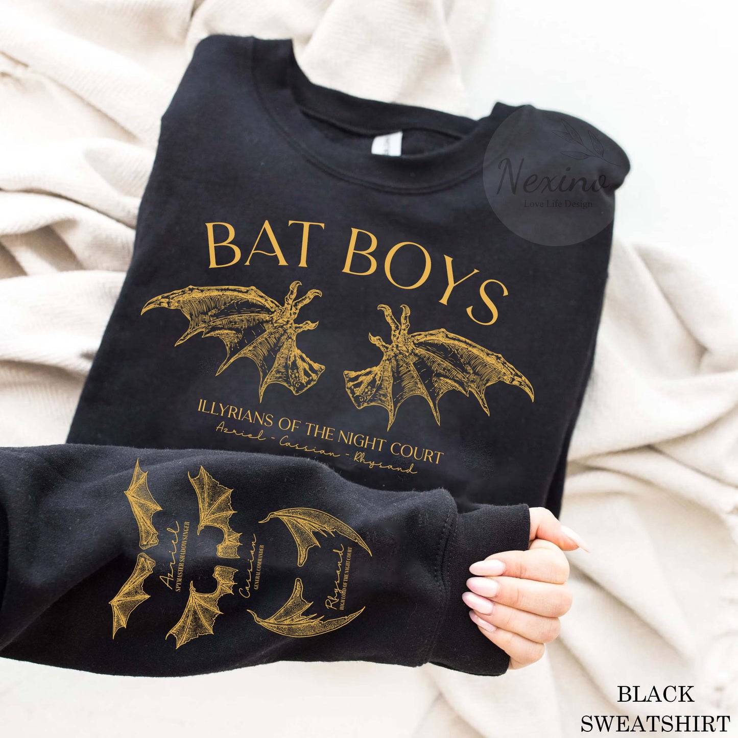 The Bat Boys Sleeve Printed  Shirt, Retro Bat Boys Crew Shirt, Vintage Acotar Shirt, Bookish Shirt, The Bat Boys Fan Club, Gift For Him