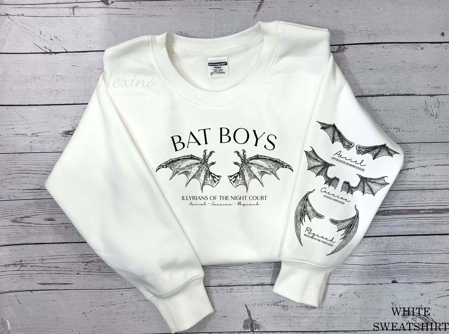 The Bat Boys Sleeve Printed  Shirt, Retro Bat Boys Crew Shirt, Vintage Acotar Shirt, Bookish Shirt, The Bat Boys Fan Club, Gift For Him