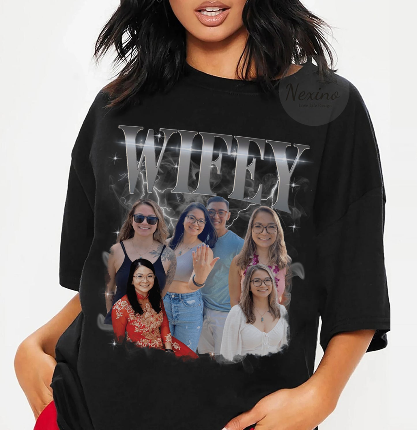 Custom Girl friend T-Shirt, Shirt With Girlfriend Face, Custom Photo Vintage T Shirts, Custom Your Own Picture Idea, Custom Valentine Shirt