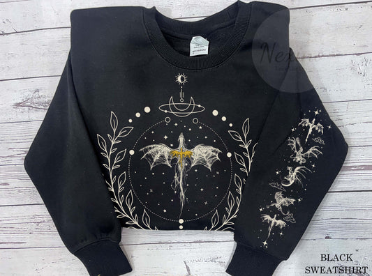 Fourth Wing Sleeve Printed Shirt, Basgiath War College Shirt Fourth Wing Shirt Dragon Rider Shirt Bookish Shirt Vintage Basgiath War College