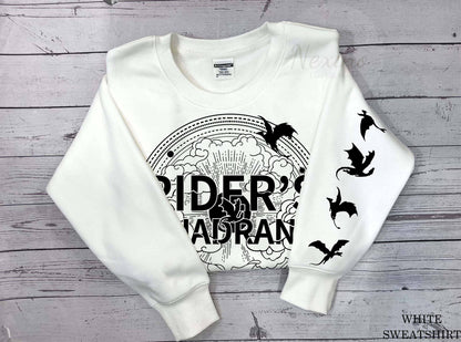 Riders Quadrant Sleeve Printed Shirt, Fourth Wing Shirt, Dragon Rider Shirt, Bookish Shirt, Basgiath War College, Rebecca Yarros, The Empyrian Series