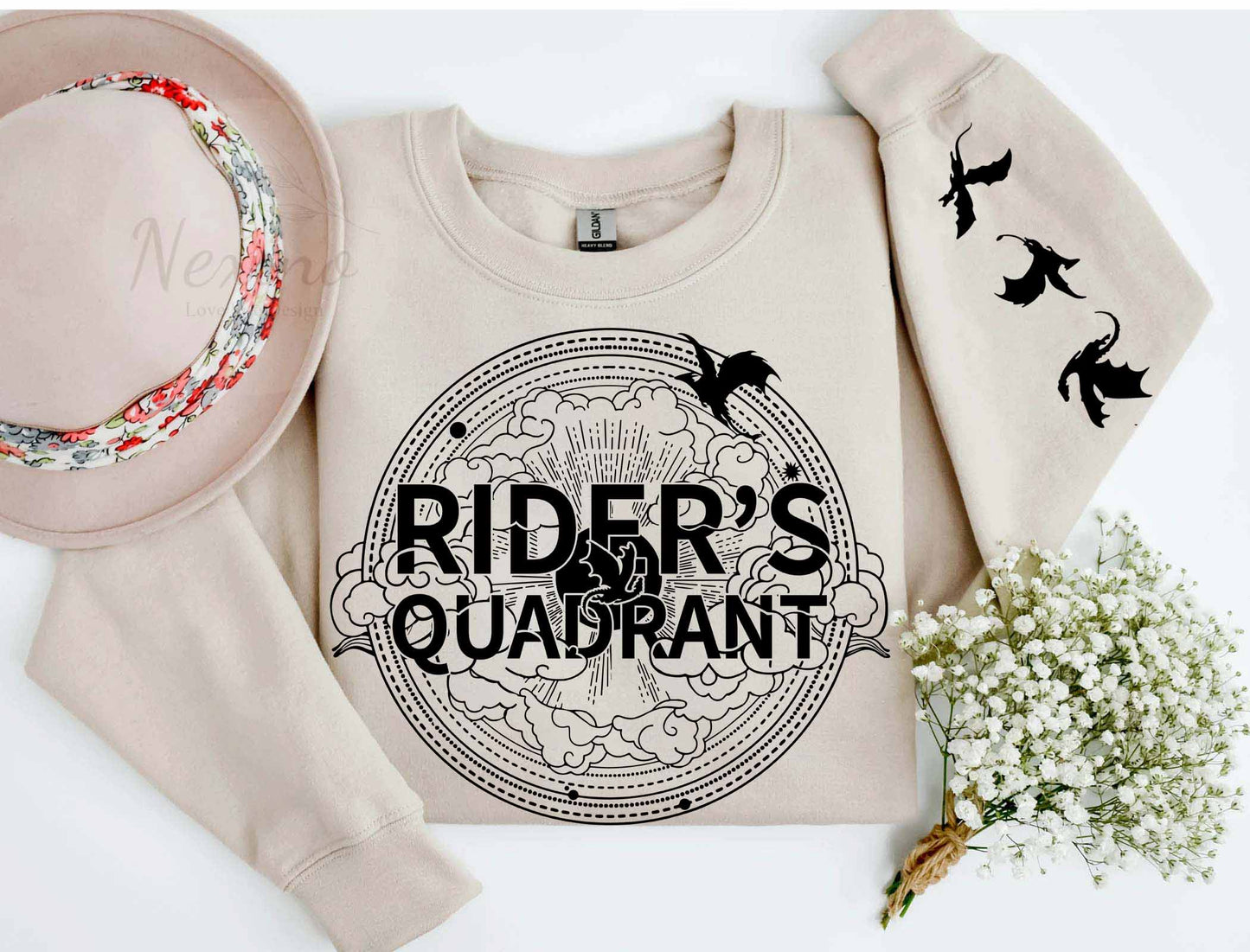 Riders Quadrant Sleeve Printed Shirt, Fourth Wing Shirt, Dragon Rider Shirt, Bookish Shirt, Basgiath War College, Rebecca Yarros, The Empyrian Series