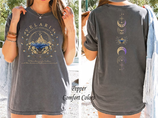 Velaris  City Of Starlight 2 sides Shirt, Velaris Sweatshirt, The Night Court Shirt,SJM sweater, City of Starlight Sweater, ACOTAR T-Shirt