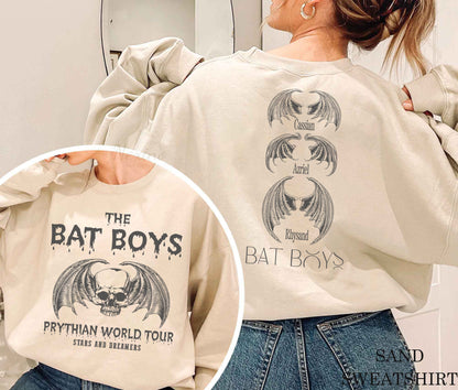 The Bat Boys Double Side Shirt, the Bat Boys the Night Court Acotar Shirt, Acotar the Bat Boys, Acotar Shirt Azriel, Acotar Shirt Azriel