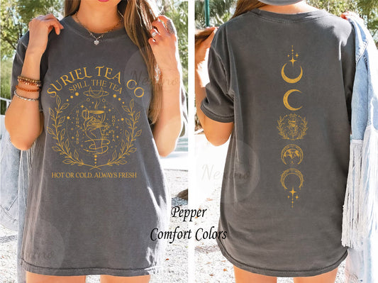 Suriel Tea Co Comfort Color Gildan Shirt, A Court Of Thorns And Roses Shirt, Bookish Comfort Color Shirt, Suriel Tea Tshirt