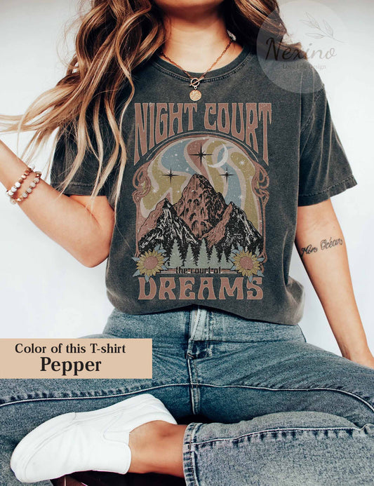 Night Court Velaris City Of Starlight Shirts, Retro Velaris Shirt, House Of Wind Book Clothing, Night Court Sarah J Mass