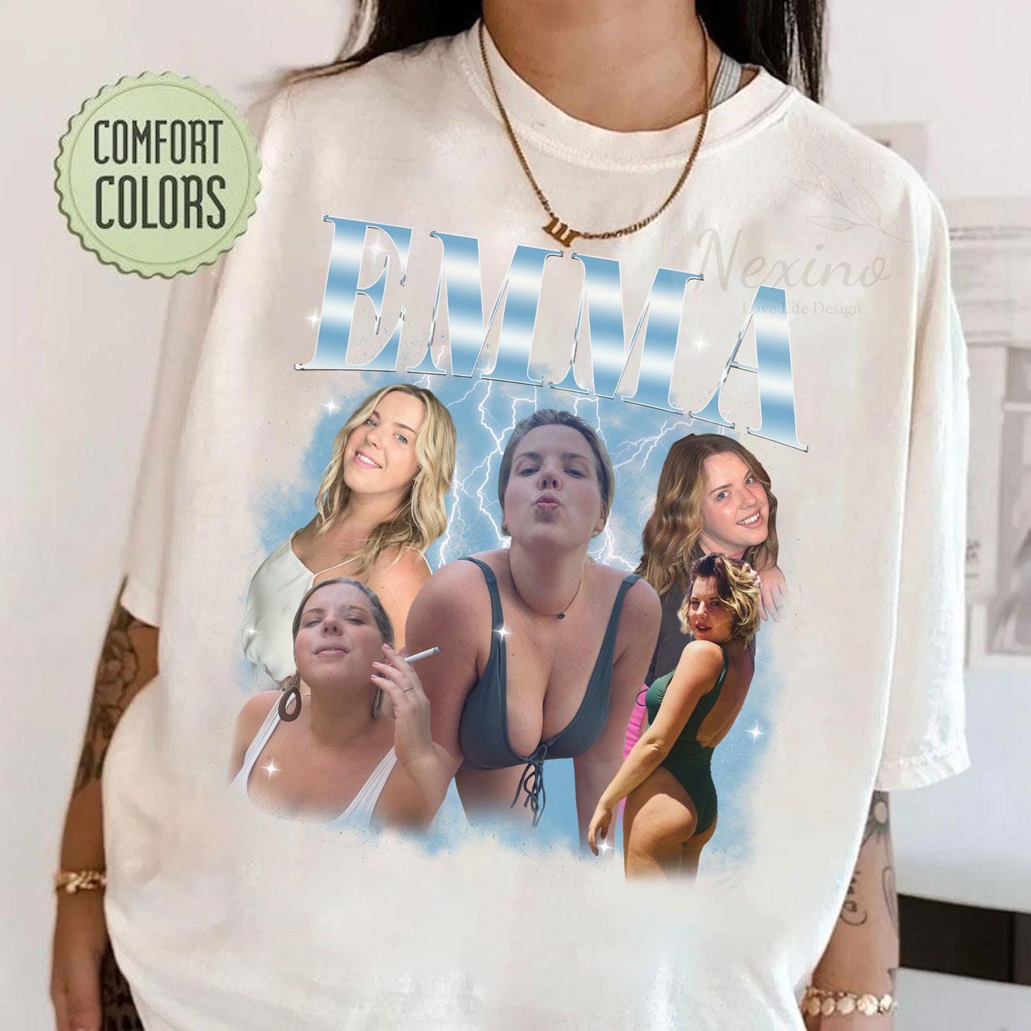 Custom Girlfriend Shirt, Boyfriend Comfort Colors Shirt, Face Shirt, Bachelorette Surprise, Personalized Birthday Bootleg Gift, Group Shirt