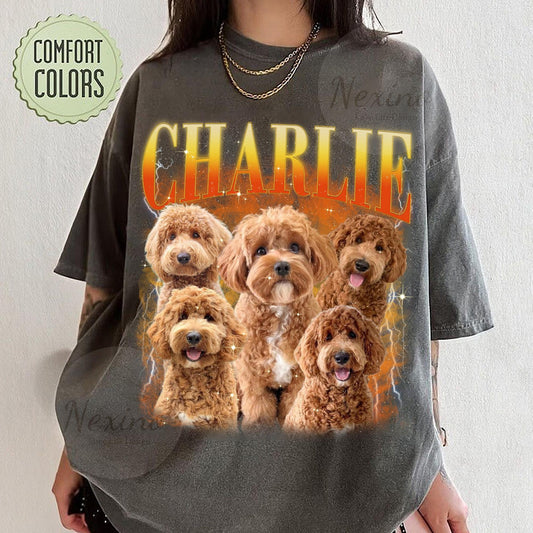 Custom Vintage Bootleg Shirt, Custom Pet Shirt, Custom Dog Shirt, Dog Remembrance Gift, Retro Dog Shirt, Personalized Pet Shirt