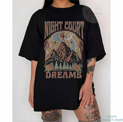 Night Court Velaris City Of Starlight Shirts, Retro Velaris Shirt, House Of Wind Book Clothing, Night Court Sarah J Mass