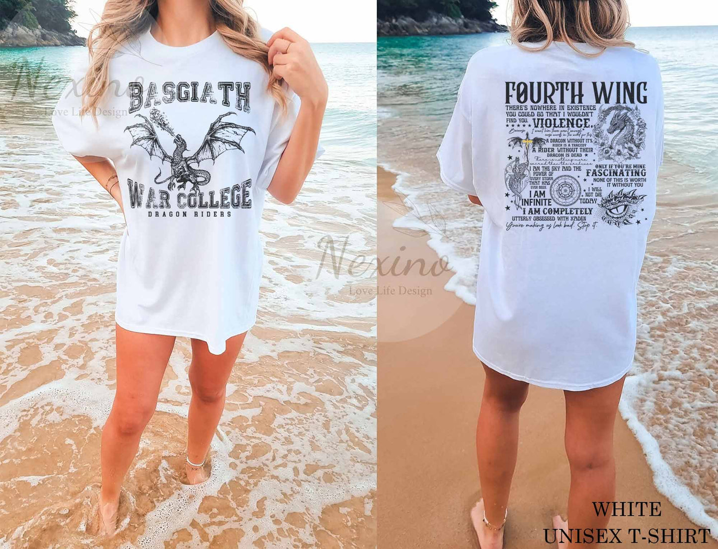Vintage Basgiath War College Double-side Shirt Dragon Rider Shirt Fourth Wing T-Shirt Dragon Fly Shirt Dark Academia Shirt Basgiath Fourth Wing Sweatshirt